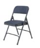 Picture of NPS® 2200 Series Deluxe Fabric Upholstered Double Hinge Premium Folding Chair, Imperial Blue Fabric/Char-Blue Frame (Pack of 4)