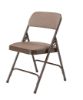 Picture of NPS® 2200 Series Deluxe Fabric Upholstered Double Hinge Premium Folding Chair, Russet Walnut (Pack of 4)