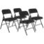 Picture of NPS® 2200 Series Deluxe Fabric Upholstered  Double Hinge Premium Folding Chair, Midnight Black (Pack of 4)
