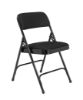 Picture of NPS® 2200 Series Deluxe Fabric Upholstered  Double Hinge Premium Folding Chair, Midnight Black (Pack of 4)