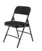 Picture of NPS® 2200 Series Deluxe Fabric Upholstered  Double Hinge Premium Folding Chair, Midnight Black (Pack of 4)