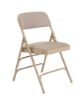 Picture of NPS® 2300 Series Deluxe Fabric Upholstered Triple Brace Double Hinge Premium Folding Chair, Café Beige (Pack of 4)