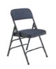 Picture of NPS® 2300 Series Deluxe Fabric Upholstered Triple Brace Double Hinge Premium Folding Chair, Imperial Blue (Pack of 4)