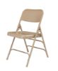 Picture of NPS® 300 Series Deluxe All-Steel Triple Brace Double Hinge Folding Chair, Beige (Pack of 4)