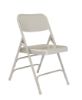 Picture of NPS® 300 Series Deluxe All-Steel Triple Brace Double Hinge Folding Chair, Grey (Pack of 4)