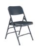 Picture of NPS® 300 Series Deluxe All-Steel Triple Brace Double Hinge Folding Chair, Char-Blue (Pack of 4)