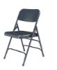 Picture of NPS® 300 Series Deluxe All-Steel Triple Brace Double Hinge Folding Chair, Char-Blue (Pack of 4)