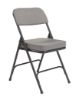 Picture of NPS® 3200 Series Premium 2" Fabric Upholstered Double Hinge Folding Chair, Charcoal Grey (Pack of 2)