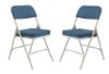 Picture of NPS® 3200 Series Premium 2" Fabric Upholstered Double Hinge Folding Chair, Regal Blue (Pack of 2)