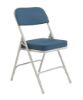 Picture of NPS® 3200 Series Premium 2" Fabric Upholstered Double Hinge Folding Chair, Regal Blue (Pack of 2)