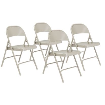 Picture of NPS® 50 Series All-Steel Folding Chair, Grey (Pack of 4)
