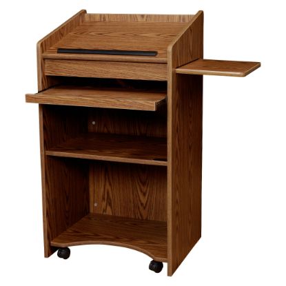 Picture of Oklahoma Sound® Aristocrat Non-Sound Lectern, Medium Oak