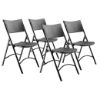 Picture of NPS® 600 Series Heavy Duty Plastic Folding Chair, Black (Pack of 4)