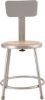 Picture of NPS® 18"Heavy Duty Steel Stool With Backrest, Grey