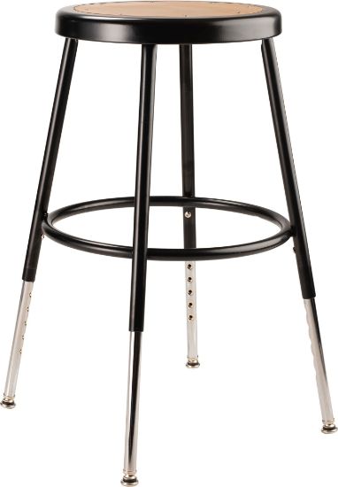 Picture of NPS® 18.5"-26.5" Height Adjustable Heavy Duty Steel Stool, Black