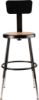 Picture of NPS® 18.5"-26.5" Height Adjustable Heavy Duty Steel Stool With Backrest, Black