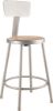 Picture of NPS® 24"Heavy Duty Steel Stool With Backrest, Grey