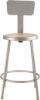 Picture of NPS® 24"Heavy Duty Steel Stool With Backrest, Grey