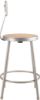 Picture of NPS® 24"Heavy Duty Steel Stool With Backrest, Grey