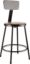 Picture of NPS® 24"Heavy Duty Steel Stool With Backrest, Black