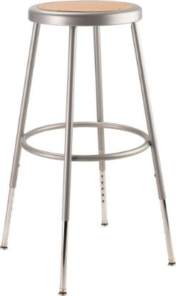 Picture of NPS® 24.5 -32.5" Height Adjustable Heavy Duty Steel Stool, Grey