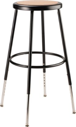Picture of NPS® 24.5 -32.5" Height Adjustable Heavy Duty Steel Stool, Black