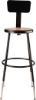 Picture of NPS® 24.5 -32.5" Height Adjustable Heavy Duty Steel Stool With Backrest, Black