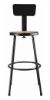 Picture of NPS® 30" Heavy Duty Steel Stool With Backrest, Black