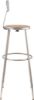 Picture of NPS® 30.5 -38.5" Height Adjustable Heavy Duty Steel Stool With Backrest, Grey