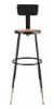 Picture of NPS® 30.5 -38.5" Height Adjustable Heavy Duty Steel Stool With Backrest, Black