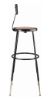 Picture of NPS® 30.5 -38.5" Height Adjustable Heavy Duty Steel Stool With Backrest, Black