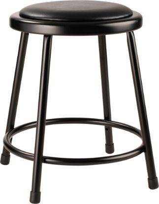 Picture of NPS® 18" Heavy Duty Vinyl Padded Steel Stool, Black