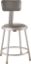 Picture of NPS® 18"Heavy Duty Vinyl Padded Steel Stool With Backrest, Grey