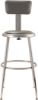 Picture of NPS® 18.5 -26.5" Height Adjustable Heavy Duty Vinyl Padded Steel Stool With Backrest, Grey