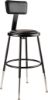 Picture of NPS® 18.5 -26.5" Height Adjustable Heavy Duty Vinyl Padded Steel Stool With Backrest, Black