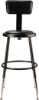 Picture of NPS® 18.5 -26.5" Height Adjustable Heavy Duty Vinyl Padded Steel Stool With Backrest, Black