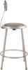 Picture of NPS® 24"Heavy Duty Vinyl Padded Steel Stool With Backrest, Grey