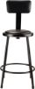 Picture of NPS® 24"Heavy Duty Vinyl Padded Steel Stool With Backrest, Black