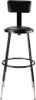 Picture of NPS® 24.5 -32.5" Height Adjustable Heavy Duty Vinyl Padded Steel Stool With Backrest, Black