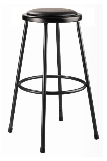 Picture of NPS® 30" Heavy Duty Vinyl Padded Steel Stool, Black