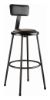 Picture of NPS® 30" Heavy Duty Vinyl Padded Steel Stool With Backrest, Black