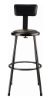 Picture of NPS® 30" Heavy Duty Vinyl Padded Steel Stool With Backrest, Black