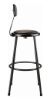 Picture of NPS® 30" Heavy Duty Vinyl Padded Steel Stool With Backrest, Black