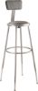 Picture of NPS® 30.5 -38.5" Height Adjustable Heavy Duty Vinyl Padded Steel Stool With Backrest, Grey