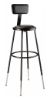 Picture of NPS® 30.5 -38.5" Height Adjustable Heavy Duty Vinyl Padded Steel Stool With Backrest, Black