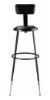 Picture of NPS® 30.5 -38.5" Height Adjustable Heavy Duty Vinyl Padded Steel Stool With Backrest, Black