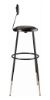 Picture of NPS® 30.5 -38.5" Height Adjustable Heavy Duty Vinyl Padded Steel Stool With Backrest, Black