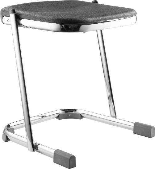 Picture of NPS® 18" Elephant Z-Stool, Black Seat  and Chrome Frame