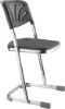 Picture of NPS® 18" Elephant Z-Stool With Backrest, Black Seat and Chrome Frame