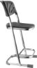 Picture of NPS® 22" Elephant Z-Stool With Backrest, Black Seat and Chrome Frame